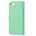 iPhone 5 Case,iPhone 5s Case, By Ailun,Wallet Case,PU Leather Case,Cut,Credit Card Holder,Flip Cover Skin,(Green),with Screen Protect and Styli Pen