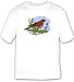 T-shirt with tree, yellow, wagtail, perching, flowers, bird, animal