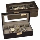5 Slot Watch Box Color: Black