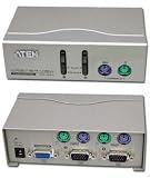 ATEN 2-Port PS/2 KVM Switch with 2 Cables CS82AC (Gray)