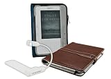 M-Edge Kindle Trilogy (Fits 6 Display, Latest Generation Kindle), Mocha Brown/Navy Blue