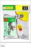 10-Pack Hanes Cushioned Women's Athletic Socks - Ankle 681/10, White, 5-9