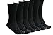 Puma Black Crew Cut Socks for Men (6 Pairs), Shoe Size 6-12.5