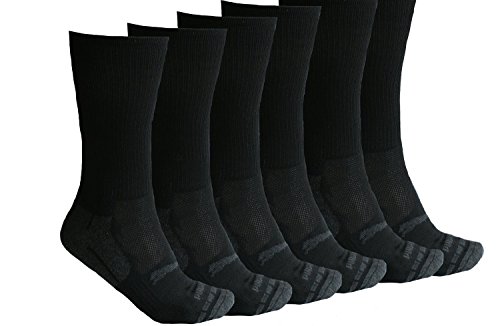 Puma Black Crew Cut Socks for Men (6 Pairs), Shoe Size 6-12.5