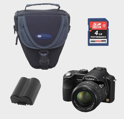 Panasonic Lumix DMC-FZ50 Noir - PACK - Batterie Photoprimus CGA-S006 1200mAh - Etui 469 Bilora - Carte 4GB SDHC Classe 6!