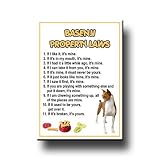 Basenji Property Laws Fridge Magnet No 1