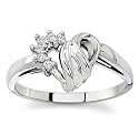 14k White Gold Diamond or Yellow Gold Heart Ring (H/SI, 1/13 ct. tw.)