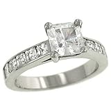 Asscher Cut Diamond Ring Diamond 1.00cttw (cz center)