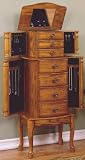 Powell Woodland Oak Jewelry Armoire