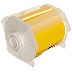 Brady 113114 GlobalMark 100' Length x 4" Width, B-595 Vinyl, Yellow Indoor/Outdoor Tape