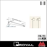 e-kanamono ロイヤル 棚受け 木棚用ブラケット(中間受け専用) R-134W 450 クローム