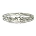 Metal Cables - Crystal Edge Metal Cable Link Bangle Bracelet