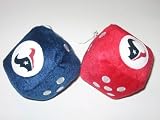 HOUSTON TEXANS Team Logo Pair of FUZZY DICE