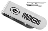 Stainless Steel NFL Football Green Bay Packers Logo Money Clip
