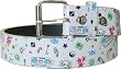 White MUSIC Design Imitation Leather Punk Rock Belt