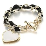 BlingOnly Juicy Couture Style Heart & Charm Gold Plate Bronze with Yellow Gold Plating Bracelet