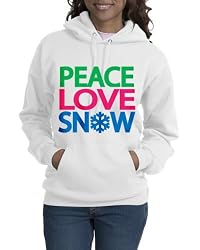 Peace Love Snow Winter Hooded Sweatshirt