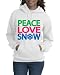 Peace Love Snow Winter Hooded Sweatshirt