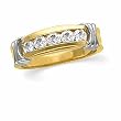 14K Two-Tone Gold Diamond Anniversary/Wedding Band - 0.50 Ct.