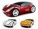 Welltop Wireless Mouse Computer Mice Car-shaped Game Mice 2.4Ghz Optical Mouse for pc Laptop Computer (Red)