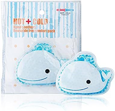 Cold &amp; Hot Hand Soothers Reusable Fun Comfort Gel Beads Pack Therapy(Cartoon Whale Pattern)
