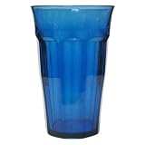 Set of 4 Le Cadeaux Break Resistant Drinkware Highball or Ice Tea Glasses, Blue