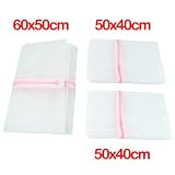 from GadgetpoolUK GadgetpoolUK 3 x Zipped Laundry Washing Mesh Bags Net Socks Underwear Wash 1 Large 2 Medium