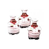 Kitchen Decor 3PC Chef Canister Set African American Guys