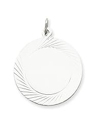 Sterling Silver Engraveable Round Disc Charm