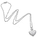 HooAMI Cross Heart Cremation Urn Pendant Memorial Ash Keepsake Stainless Steel Cubic Zirconia Necklace