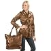 Pamela McCoy Water-Resistant Patent-Finish Trench Coat & Handbag Set