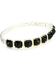 Kara Ross "Sugarloaf" 8x8mm Onyx Medium Bangle