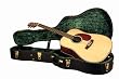 Guardian Vintage Hardshell Dreadnought Acoustic Guitar Case (Wood, Crushed Emerald Velvet Interior)
