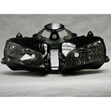 2003-2006 Honda CBR600RR CBR 600 RR Black Headlight Assembly with Clear Lens and... by T-Motorsports