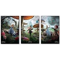 Lot of 3 (Triptych) Alice in Wonderland Movie Posters Prints - 22x34