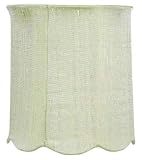 Scallop Drum Medium Lamp Shade in Modern Green