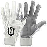Neumann Adult Gripper II Lineman Football Gloves WHITE ADULT - M