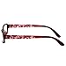 EyeBuyExpress Rectangle Burgundy Reading Glasses Magnification Strength 3.75