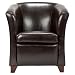 Audrey Leather Club Chair in Brown