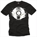 Cooles Dj T-Shirt mit VINYL SCHALLPLATTE schwarz Gr��e S-XXXL