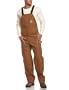 Carhartt Men's Unlined Duck Bib Overall, Brown, 30x32