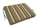 Chair Seat Cushion, Black, Olive, Gold Stripe