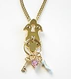 Disney Couture Gold Plated  Key Locket & Charms  Necklace ! * 08 Kidada Jones Newest Collection * * We Do NOT Ship To Australia And Japan *