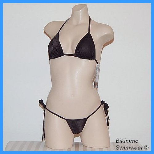 SEXY BRAZILIAN THONG BIKINI (Stunning Black) A/B Cup