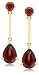 14k Yellow Gold Garnet Drop Earrings