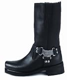Milwaukee Motorcycle Clothing Company Classic Harness Size 9.5D Black Leather Men's Motorcycle Boots