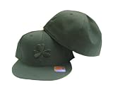 Boston Celtics Black On Black Mitchell and Ness Throwback Hat / Cap