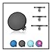 {4mm - Black} 316L Steel Over Titanium Anodized Internally Threaded Flat Disc Dermal Top (Sold Ind.)