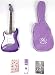 SX GRE1K CPP Electric Guitar Package Purple Left Handed w/Bag, Instructional DVD and Strap