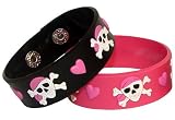 Pink Pirate Girl Rubber Bracelets (1 dz)